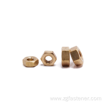 Brass nuts yellow brass hexagon nut